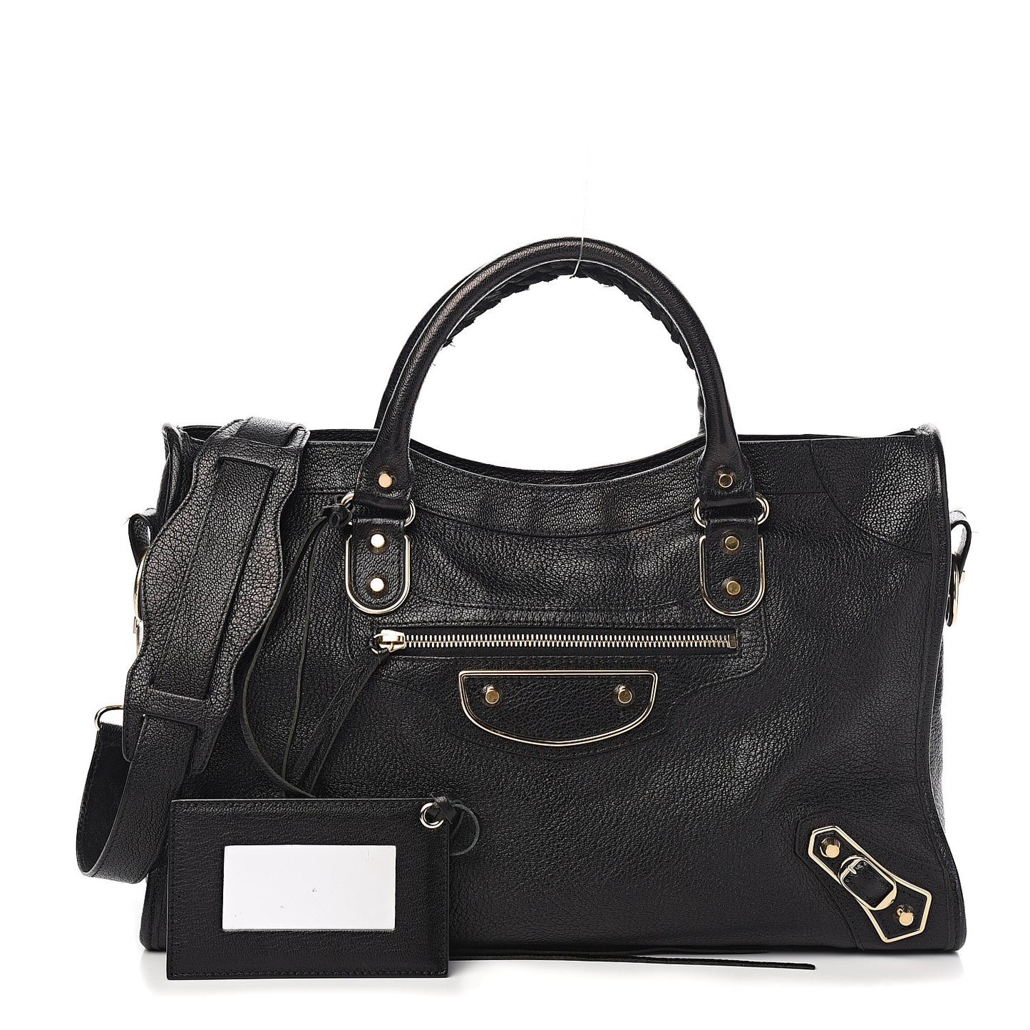 Chevre Gold Metallic Edge Hardware City Black