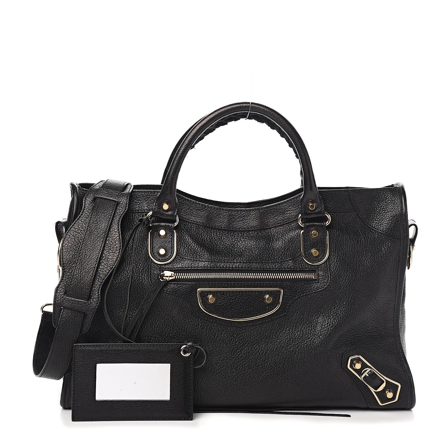 Balenciaga Chevre Gold Metallic Edge Hardware City Black 1 of 12