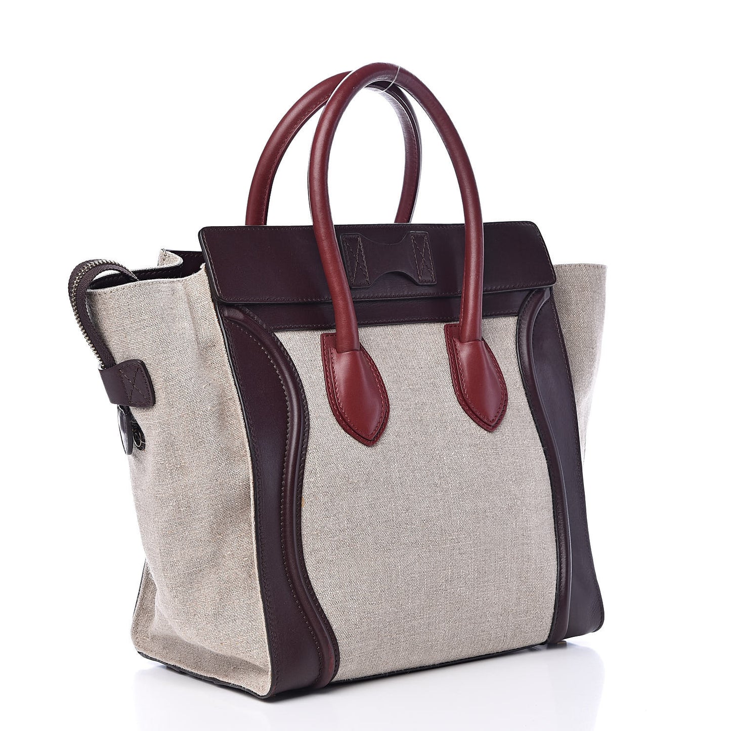 Calfskin Linen Mini Tri-Color Luggage