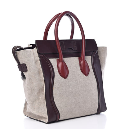 Celine Calfskin Linen Mini Tri-Color Luggage 3 of 17