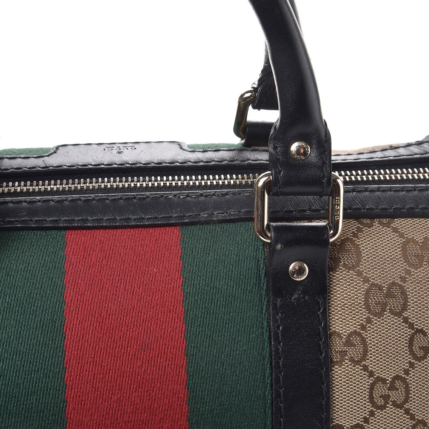 Monogram Vintage Web Medium Boston Black