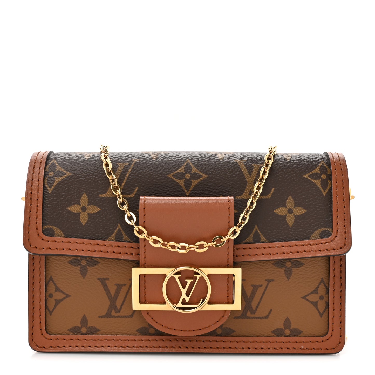 Reverse Monogram Dauphine Chain Wallet