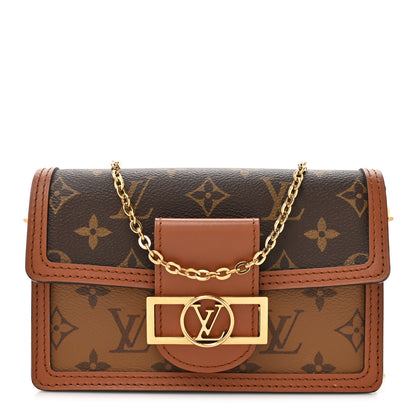 Louis Vuitton Reverse Monogram Dauphine Chain Wallet 1 of 10