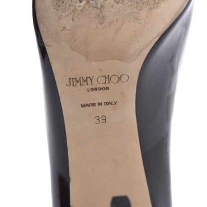 Jimmy Choo Patent Pointy Toe Romy 100 Pumps 39 Black 7 of 7