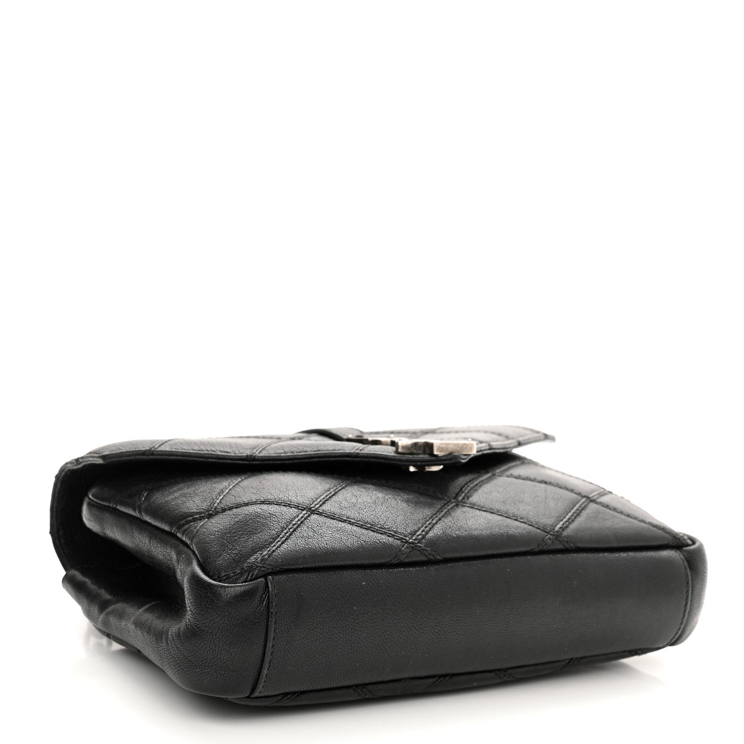 Saint Laurent Calfskin Matelasse Diamond Quilted Monogram Medium College Bag Black 4 of 19