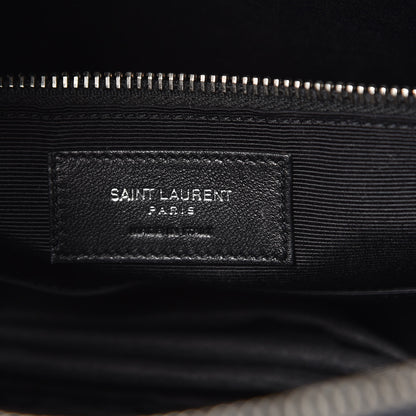 Saint Laurent Grain de Poudre Medium Museum Briefcase Deep Marine 8 of 9