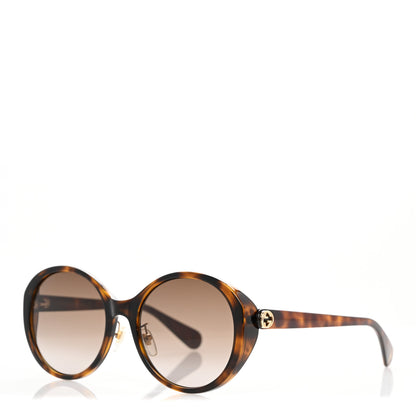 Gucci Acetate Round Sunglasses GG0370SK Tortoise 1 of 8