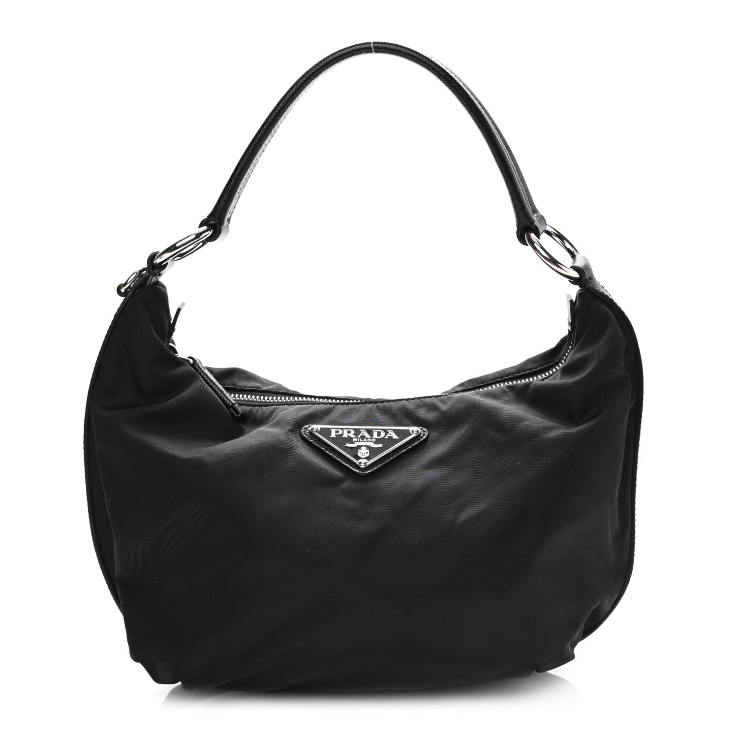 Prada Tessuto Nylon Saffiano Sacca Shoulder Bag Black 1 of 10