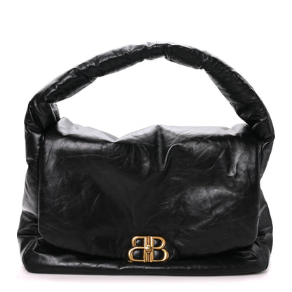 Balenciaga Calfskin Large Monaco Sling Shoulder Bag Black 1 of 9