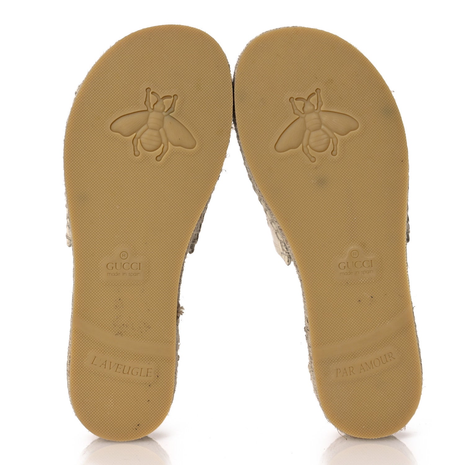 Gucci Canvas Interlocking G Damita Espadrille Sandals 37 Natural 7 of 13