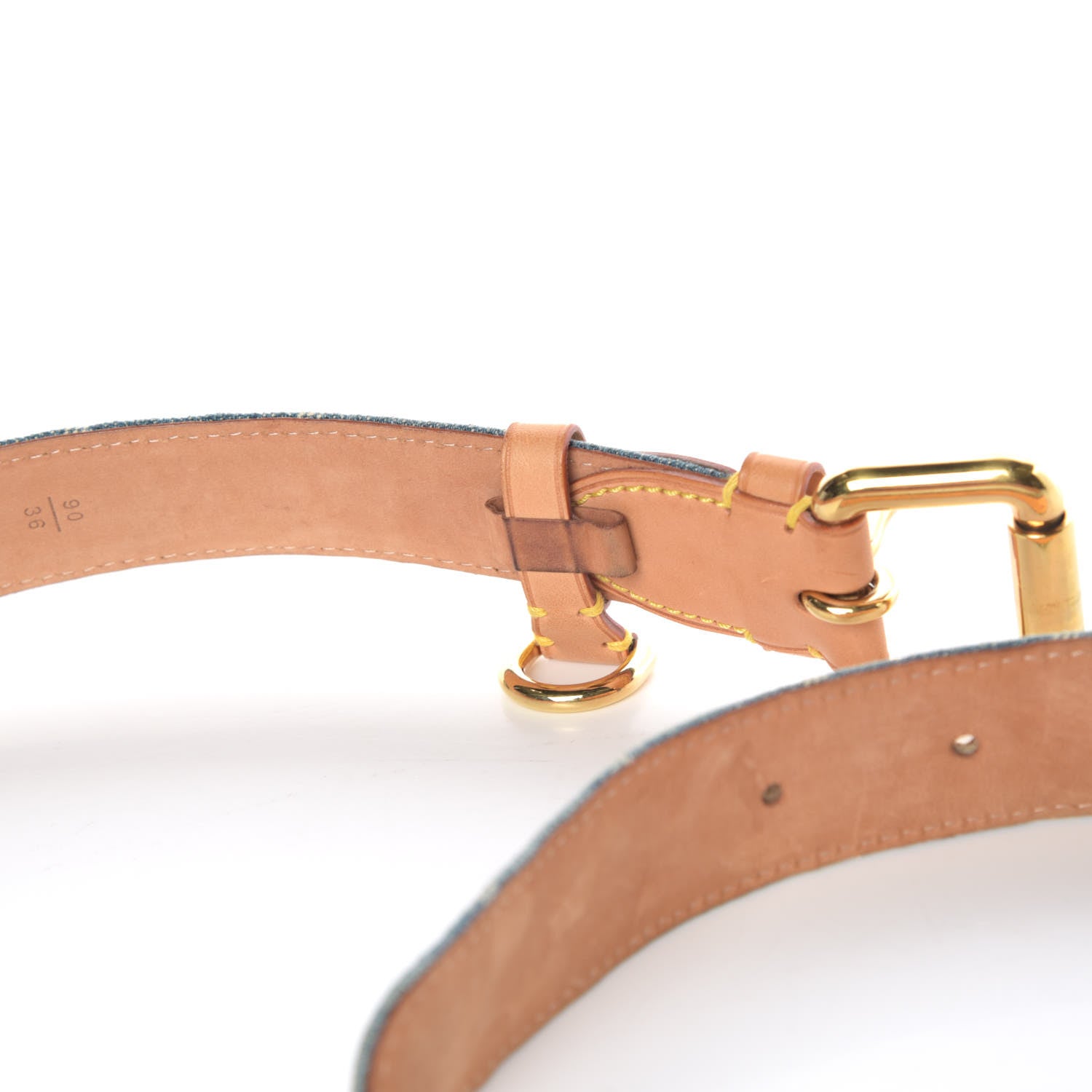 Louis Vuitton Monogram Denim Belt 90 36 Blue 12 of 12