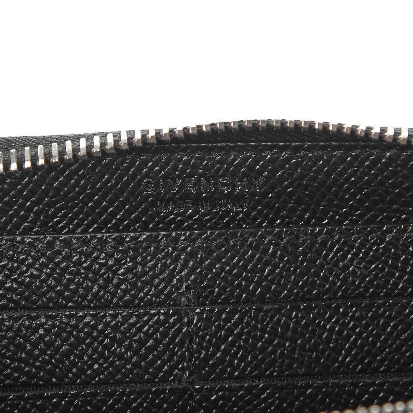 Textured Coated Canvas 17 Print Travel Zipped Wallet Black
