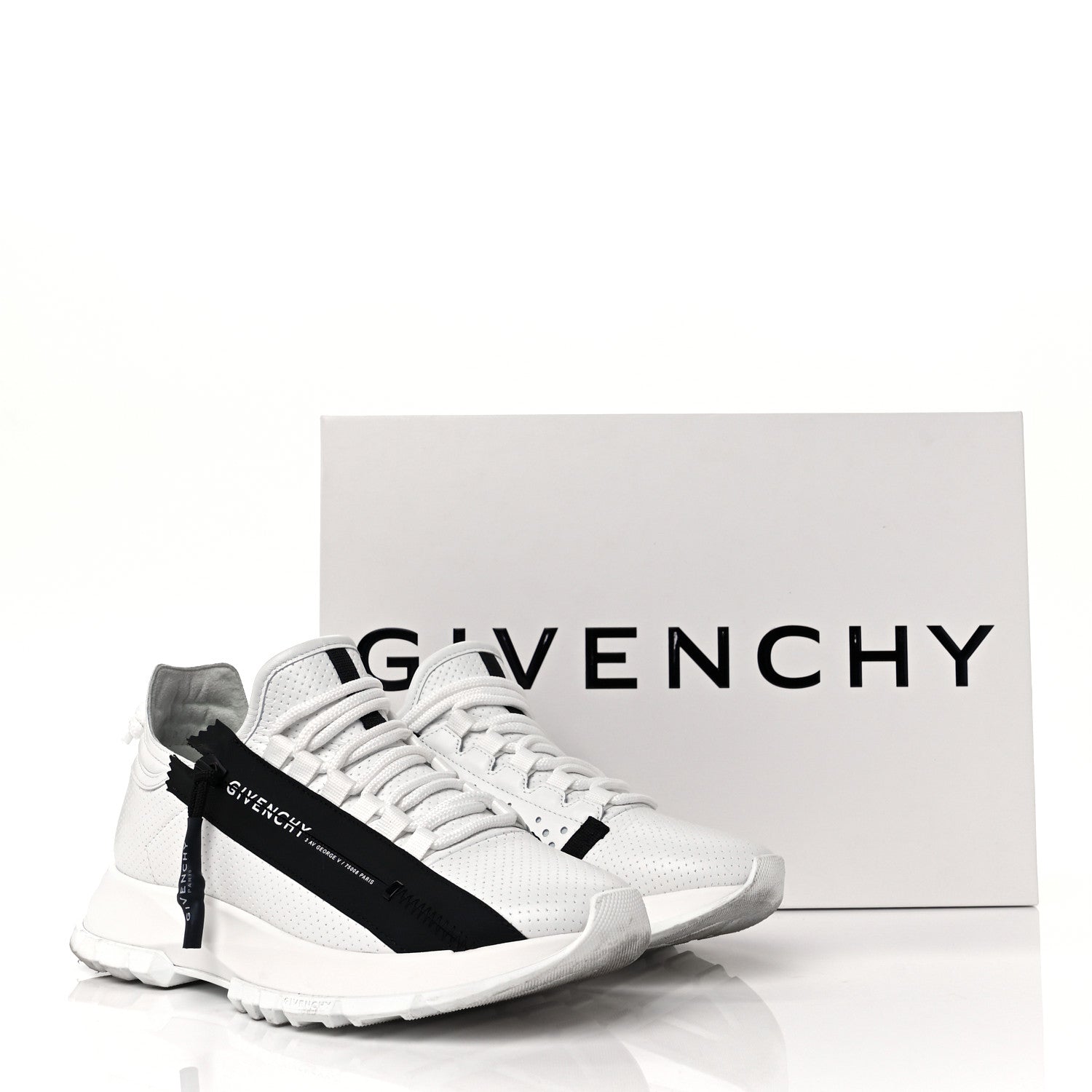 Givenchy Calfskin Spectre Low Runners Sneakers 37 White Black 12 of 12