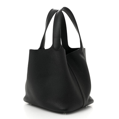 Hermes Taurillon Clemence Picotin Lock 22 MM Black 3 of 11