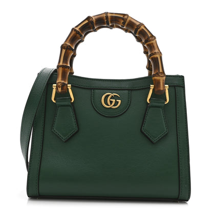 Gucci Wonka Grain Calfskin Mini Diana Tote Bag Green Yellow Fluo 2 of 14