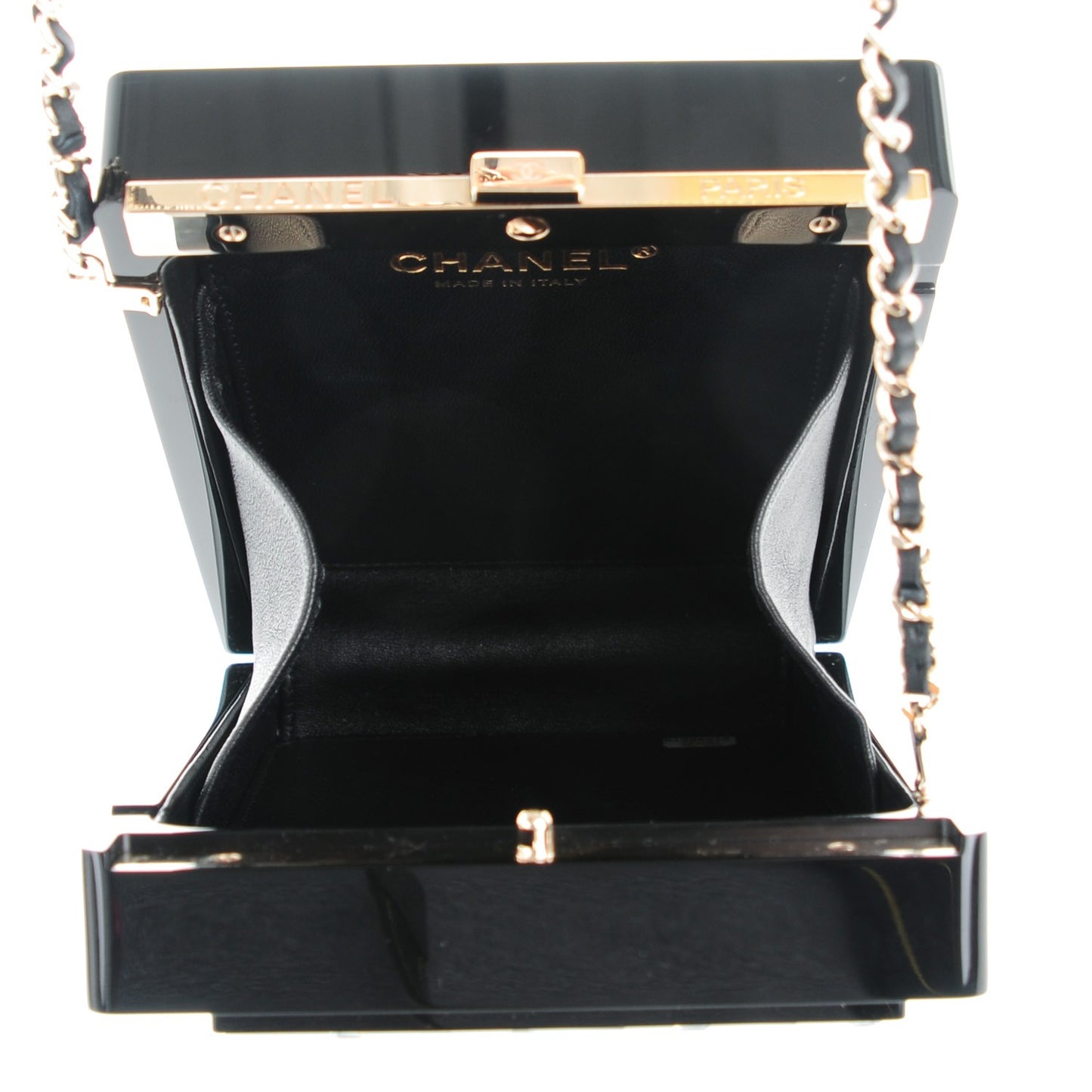 Plexiglass Strass N°5 Minaudière Black Gold