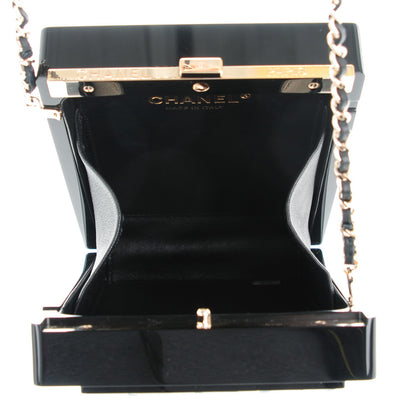 Chanel Plexiglass Strass N°5 Minaudière Black Gold 5 of 7