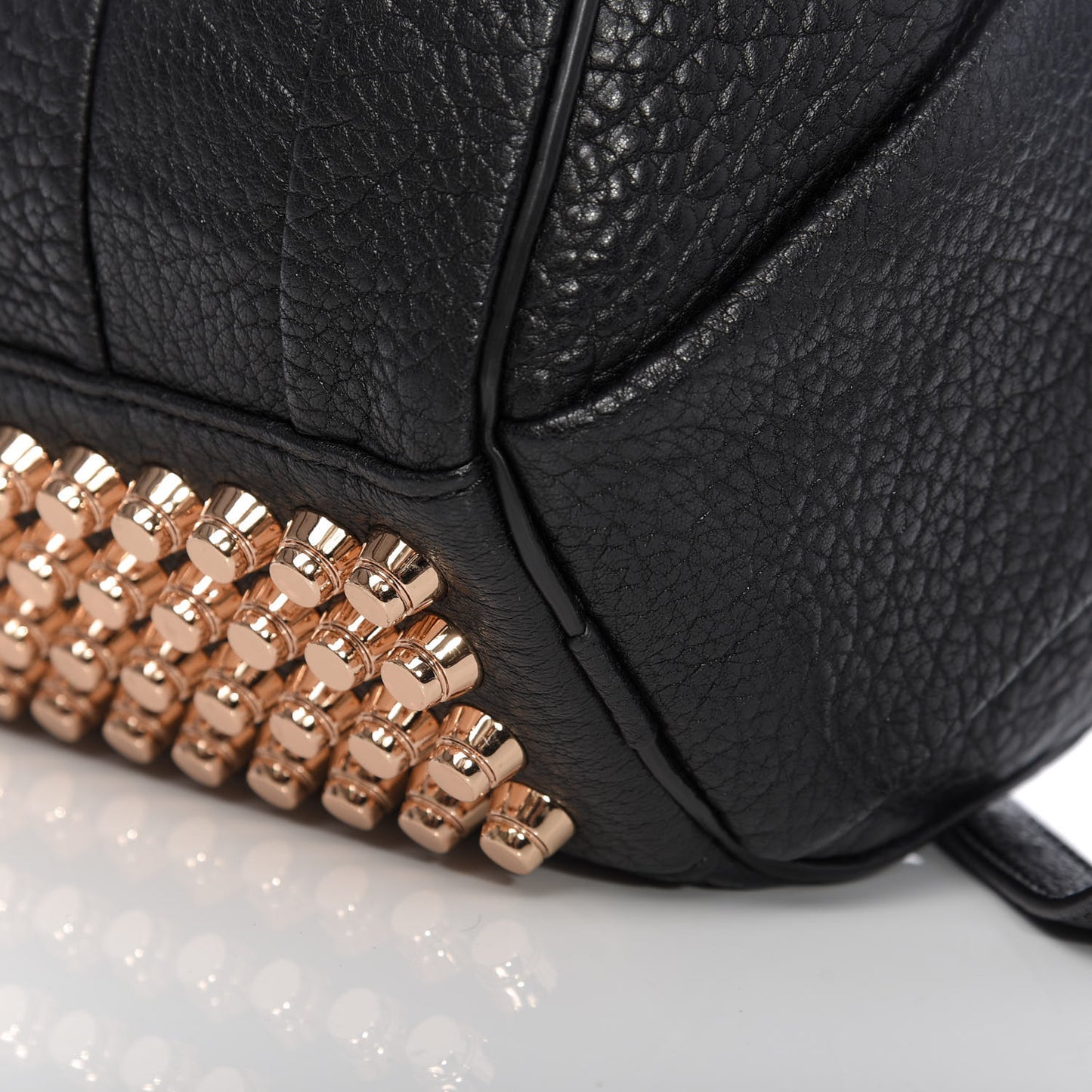 Pebbled Lambskin Rockie Black Rose Gold Hardware