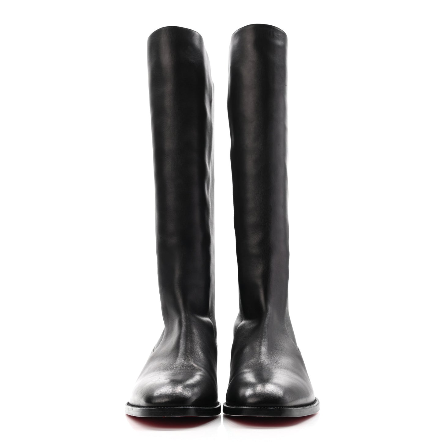Nappa Flat Knee Boots 38 Black