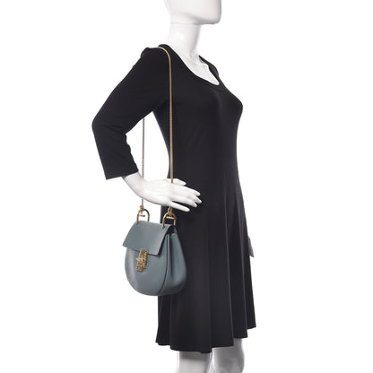 Chloe Grained Lambskin Drew Shoulder Bag Cloudy Blue 2 of 9