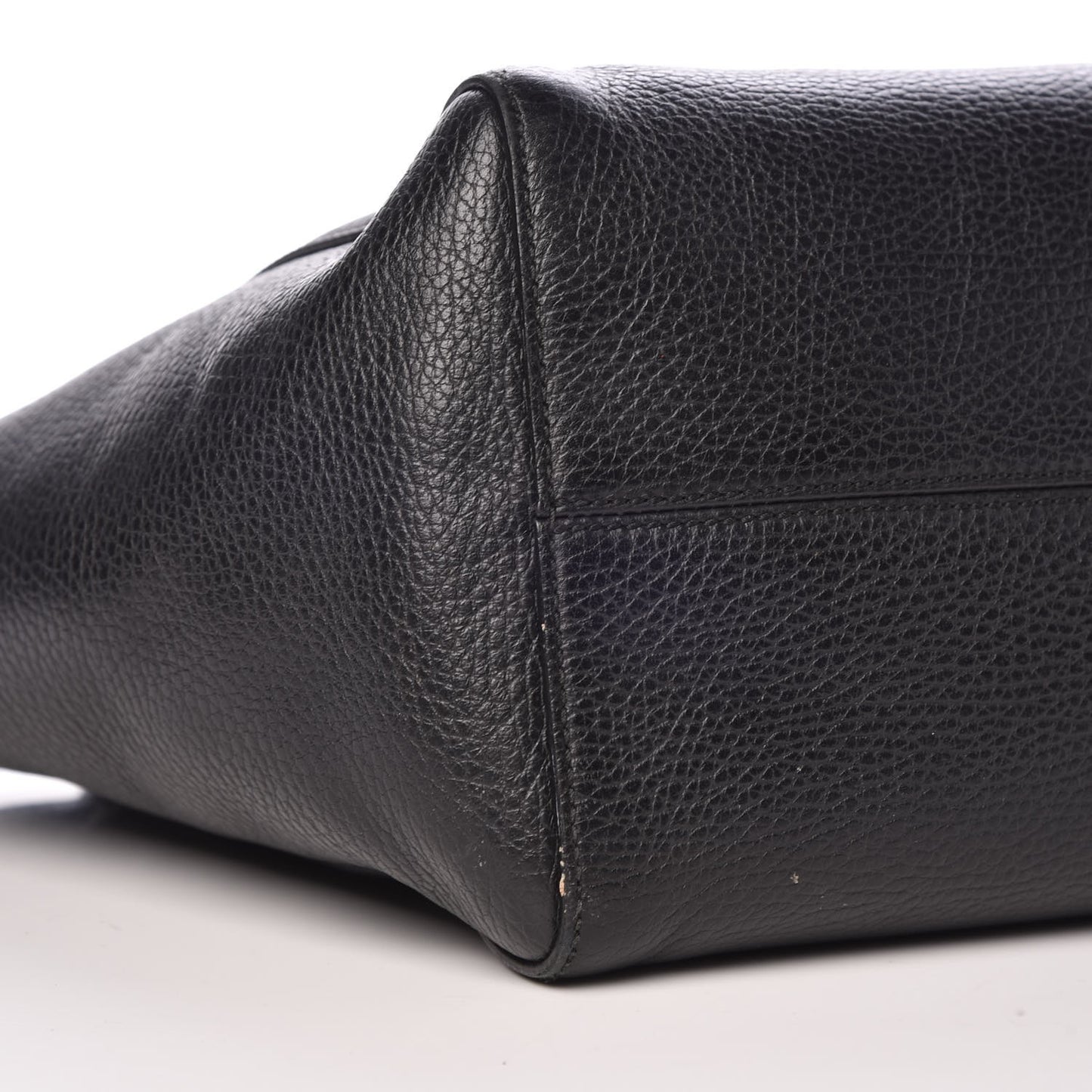 Pebbled Calfskin Small Swing Tote Black