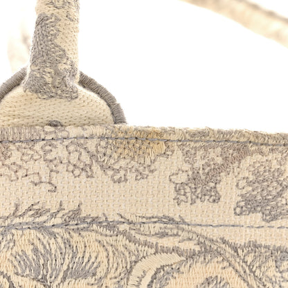 Christian Dior Canvas Embroidered Large Dioriviera Toile De Jouy Book Tote Gray 15 of 22