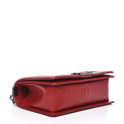 Chanel Caviar Quilted Medium Boy Flap Dark Red 4 of 15