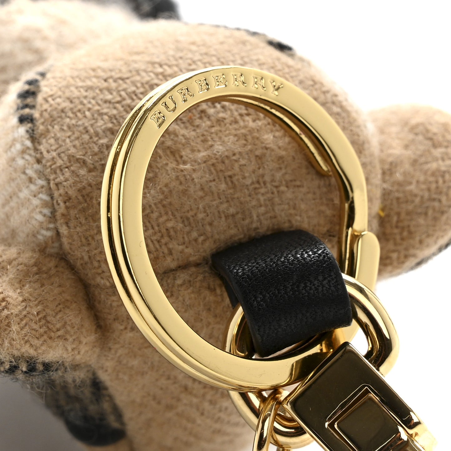 Cashmere House Check Thomas Bear Bag Charm Camel Gold