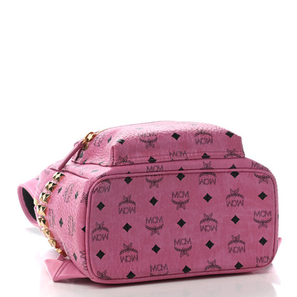 MCM Visetos Small Side Stud Stark Backpack Pink 3 of 8