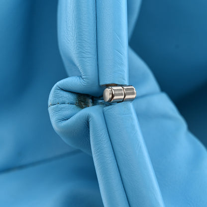 Bottega Veneta Smooth Butter Calf The Pouch Oversized Clutch Sky Blue 13 of 15