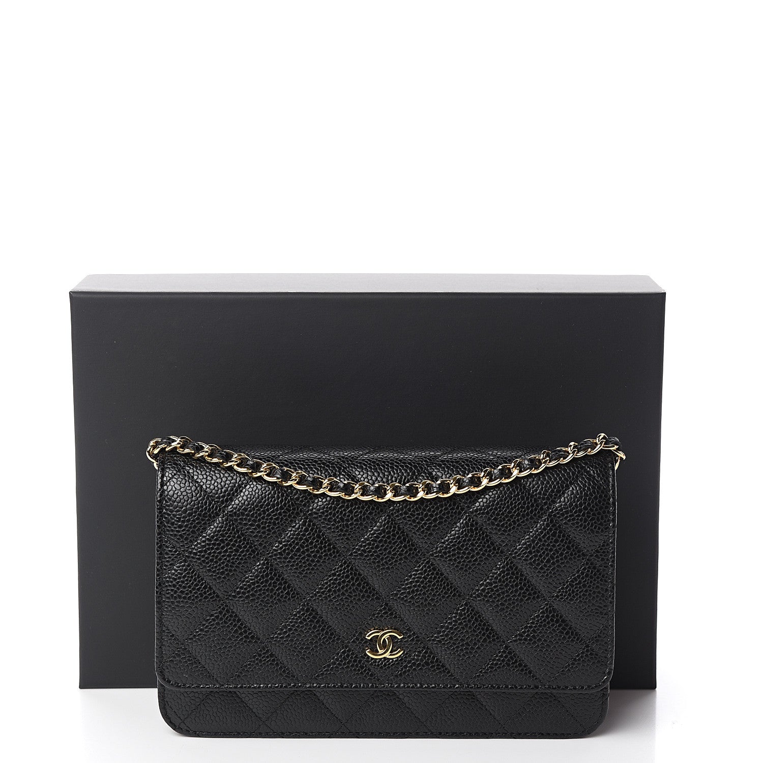 Chanel Caviar Quilted Wallet On Chain WOC Black 10 of 10