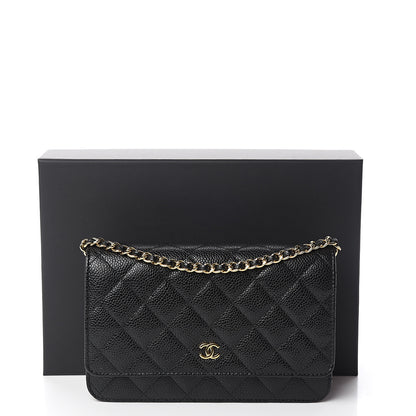 Chanel Caviar Quilted Wallet On Chain WOC Black 10 of 10