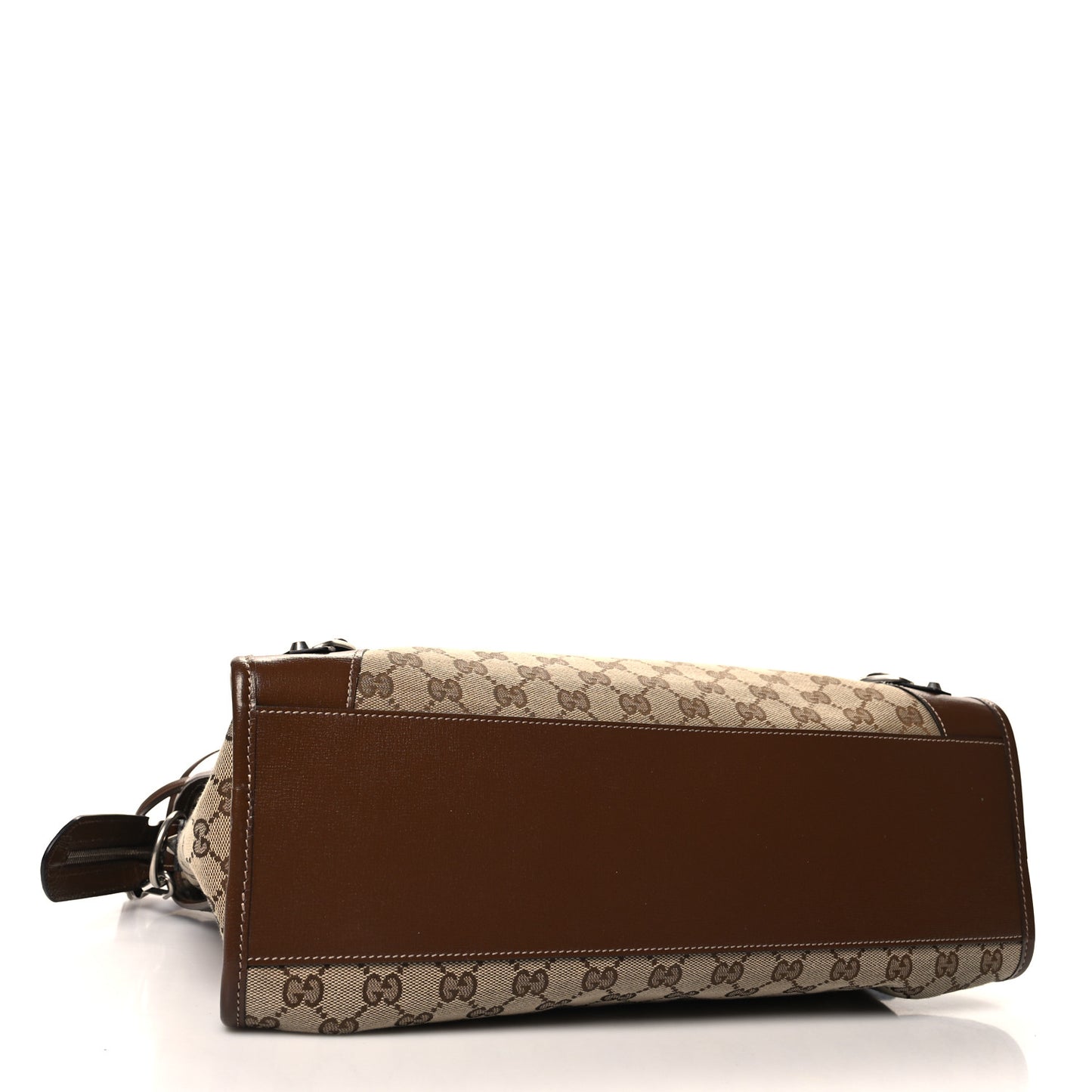 X GUCCI GG Monogram Azalea Calfskin Neo Classic Silver Hardware Medium City Beige Ebony Brown Sugar