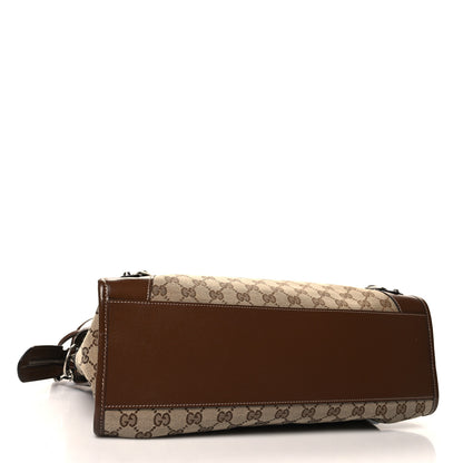 Balenciaga X GUCCI GG Monogram Azalea Calfskin Neo Classic Silver Hardware Medium City Beige Ebony Brown Sugar 5 of 11