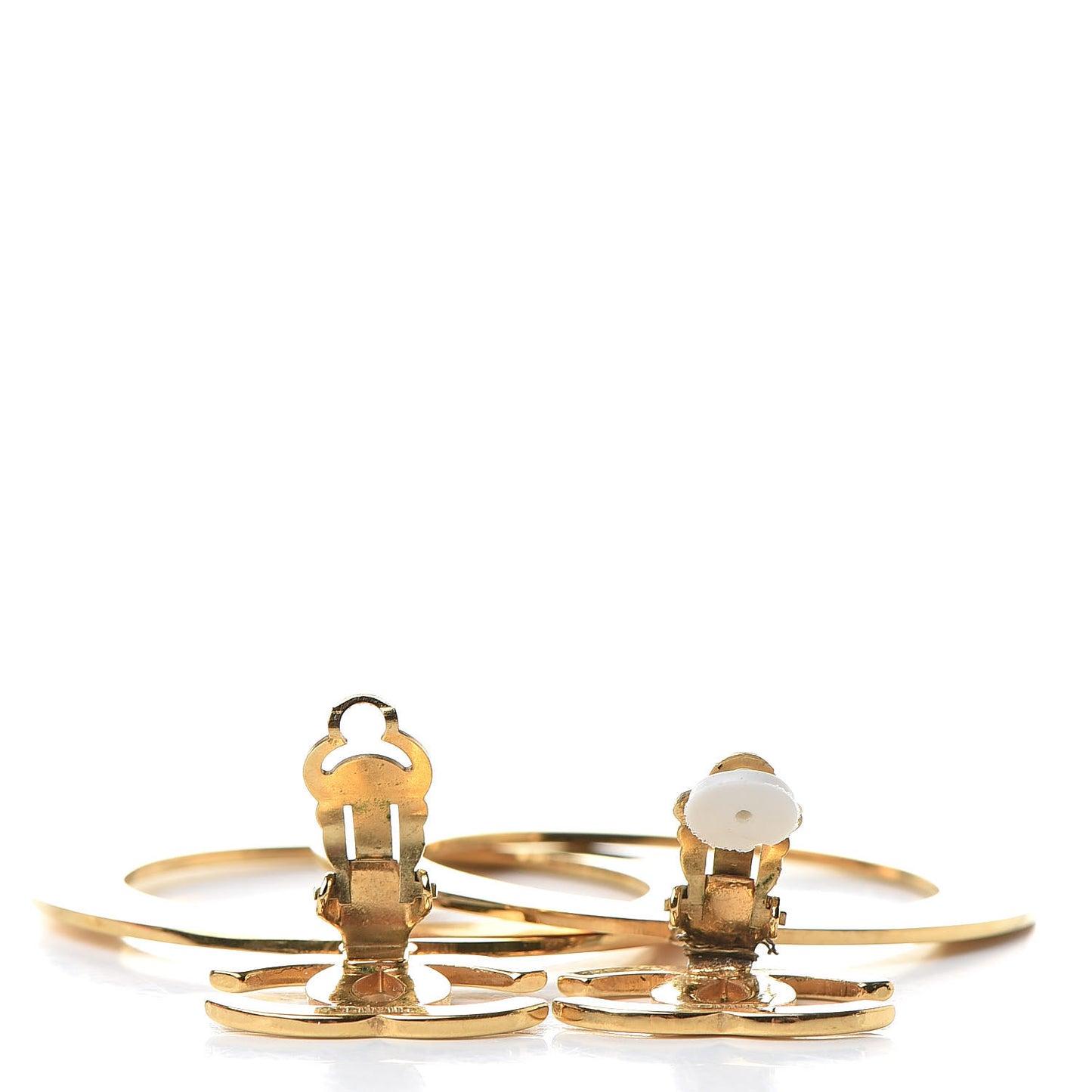 CC Hoop Clip On Earrings Gold