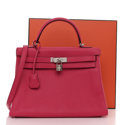 Hermes Taurillon Clemence Kelly Retourne 32 Rose Extreme 12 of 12