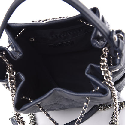 Chanel Lambskin Camellia Embossed Wallet On Chain WOC Black 9 of 19