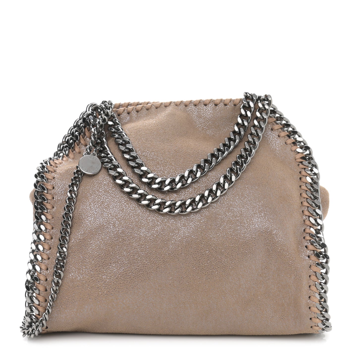 Shaggy Deer Mini Falabella Fold Over Tote Beige