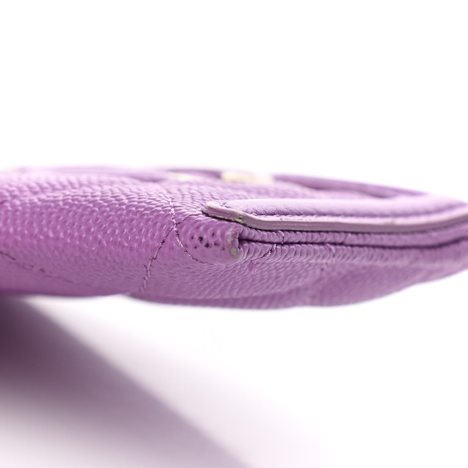 Chanel Caviar Quilted Filigree Card Holder Purple 10 of 10