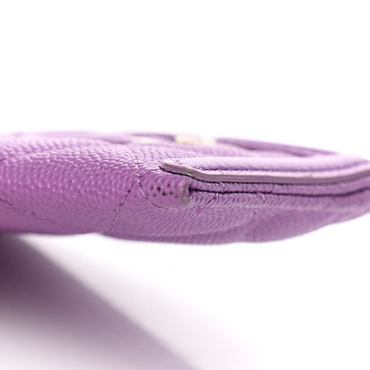 Chanel Caviar Quilted Filigree Card Holder Purple 10 of 10