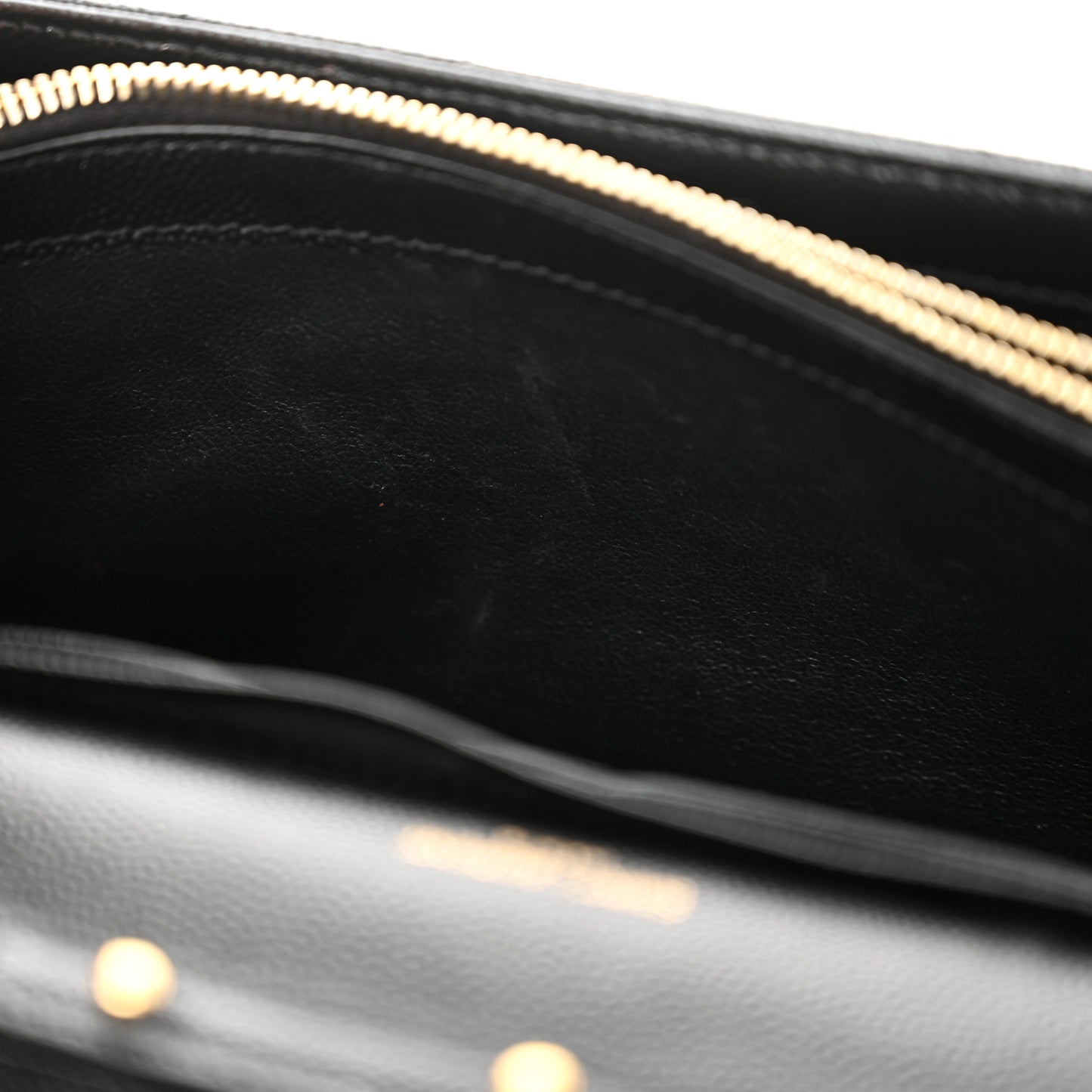 Grain De Poudre Matelasse Chevron Monogram Chain Wallet Black
