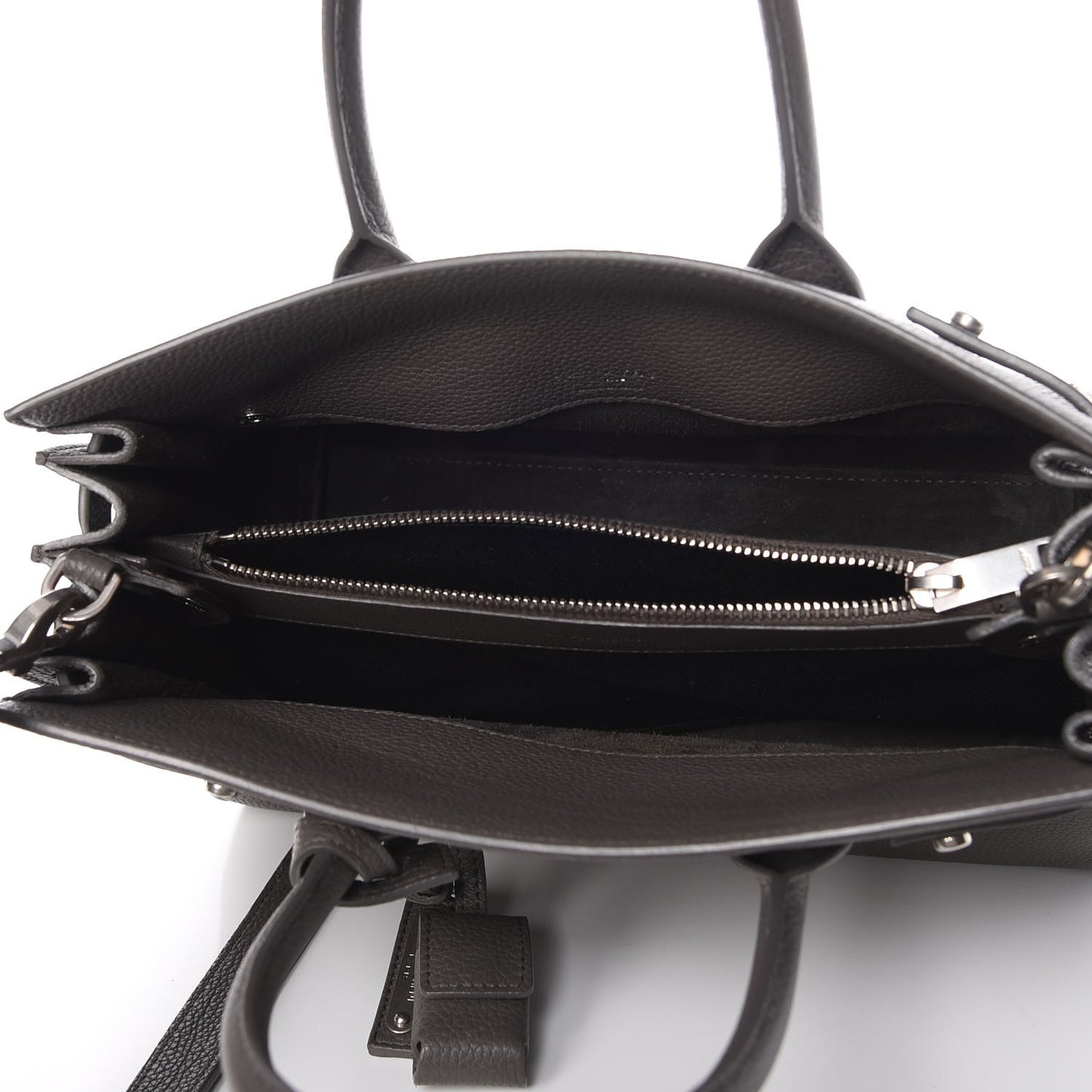 Grained Calfskin Baby Sac De Jour Souple Coal