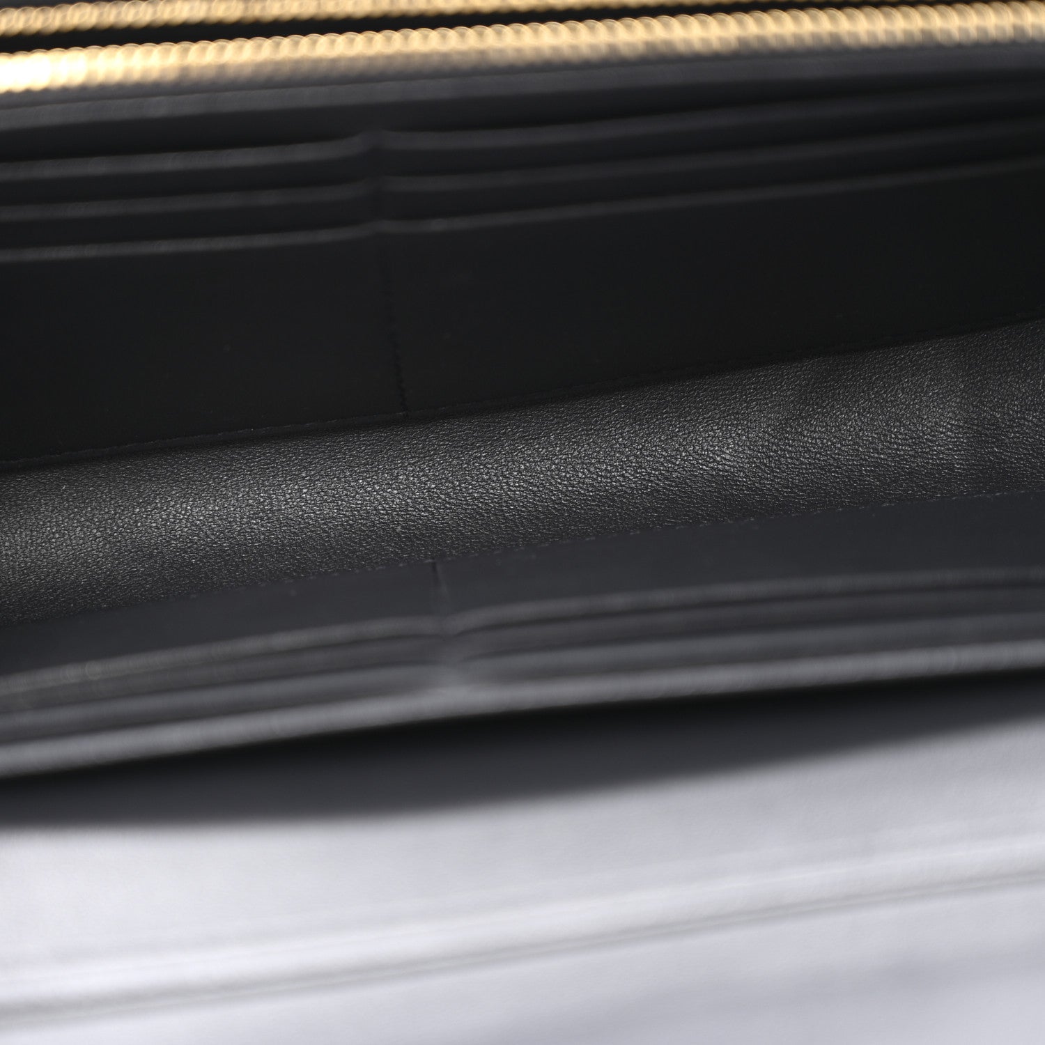 Christian Dior Metallic Patent Micro-Cannage Diorama Croisiere Chain Wallet Champagne 5 of 16