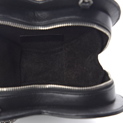 Saint Laurent Calfskin Star Studded Small Love Heart Chain Bag Black 5 of 12