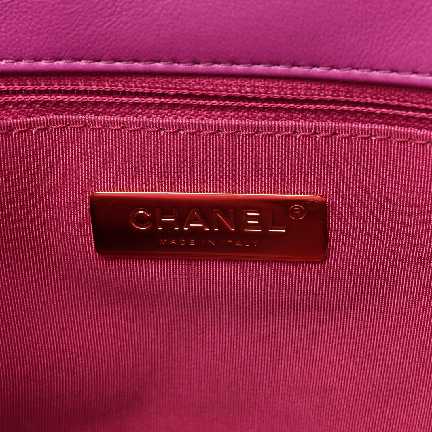 Chanel Lambskin Quilted Medium Chanel 19 Flap Purple 6 of 10