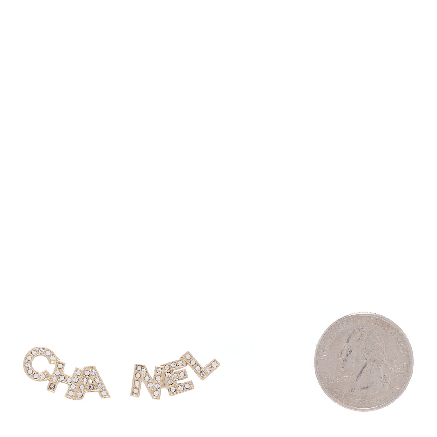 Crystal Pearl Signature Stud Earrings Gold