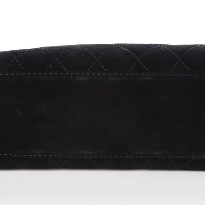 Chanel Suede Diamond Stitched Flap Bag Black 9 of 9