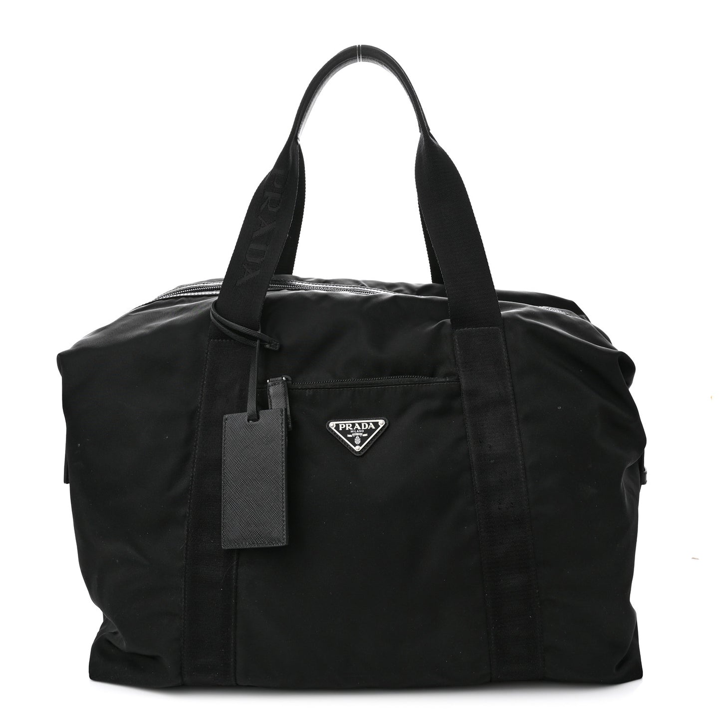 Tessuto Nylon Saffiano Carry On Travel Bag Black