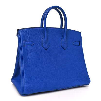 Hermes Togo Verso Birkin 25 Bleu Royal Capucine 3 of 11