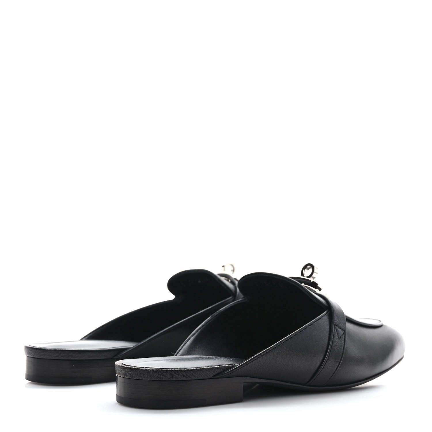 Hermes Goatskin Oz Mules 36 Black 4 of 8